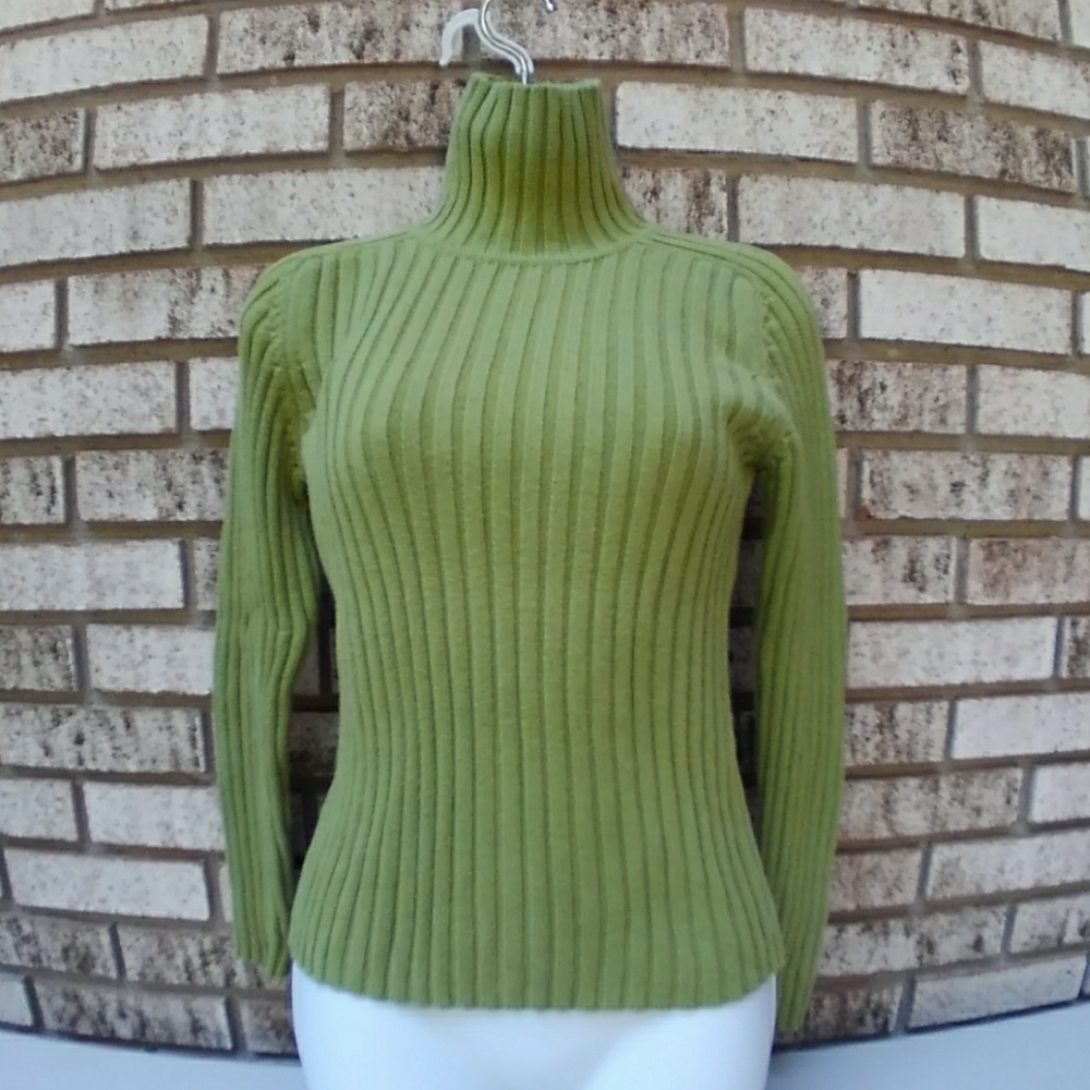American Eagle Outfitters green ribbed sweater